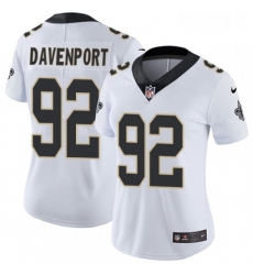 Womens Nike New Orleans Saints 92 Marcus Davenport White Stitched NFL Vapor Untouchable Limited Jersey Womens Nike New Orleans Saints 92 Marcus Davenport White Stitched NFL Vapor Untouchable Limited Jersey