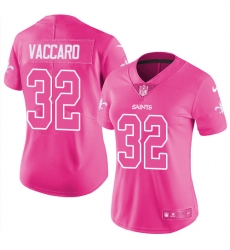 Womens Nike Saints #32 Kenny Vaccaro Pink Stitched NFL Limited Rush Fashion Jersey Womens Nike Saints #32 Kenny Vaccaro Pink Stitched NFL Limited Rush Fashion Jersey