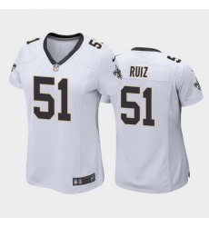 women cesar ruiz new orleans saints white game jersey women cesar ruiz new orleans saints white game jersey