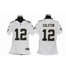 Youth Nike New Orleans Saints 12# Marques Colston Game Team White Color Jersey (S-XL) Youth Nike New Orleans Saints 12# Marques Colston Game Team White Color Jersey (S-XL)