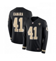Youth Nike New Orleans Saints 41 Alvin Kamara Limited Black Therma Long Sleeve NFL Jersey Youth Nike New Orleans Saints 41 Alvin Kamara Limited Black Therma Long Sleeve NFL Jersey