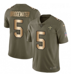 Youth Nike New Orleans Saints 5 Teddy Bridgewater Limited Olive Gold 2017 Salute to Service NFL Jersey Youth Nike New Orleans Saints 5 Teddy Bridgewater Limited Olive Gold 2017 Salute to Service NFL Jersey
