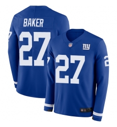 Giants 27 Deandre Baker Royal Blue Team Color Men Stitched Football Limited Therma Long Sleeve Jersey Giants 27 Deandre Baker Royal Blue Team Color Men Stitched Football Limited Therma Long Sleeve Jersey