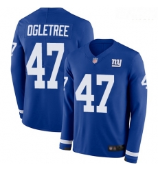 Giants 47 Alec Ogletree Royal Blue Team Color Men Stitched Football Limited Therma Long Sleeve Jersey Giants 47 Alec Ogletree Royal Blue Team Color Men Stitched Football Limited Therma Long Sleeve Jersey