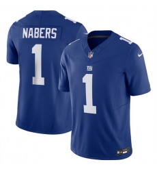 Men New York Giants 1 Malik Nabers Blue 2024 Draft F U S E Vapor Untouchable Limited Stitched Jersey Men New York Giants 1 Malik Nabers Blue 2024 Draft F U S E Vapor Untouchable Limited Stitched Jersey
