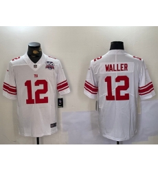 Men New York Giants 12 Darren Waller White With 100TH Season Patch Vapor Untouchable Limited Stitched Jersey Men New York Giants 12 Darren Waller White With 100TH Season Patch Vapor Untouchable Limited Stitched Jersey