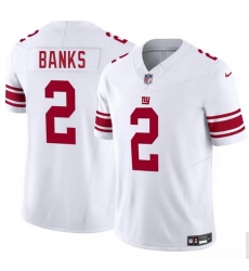 Men New York Giants 2 Deonte Banks White 2025 F U S E  Vapor Untouchable Limited Stitched Jersey