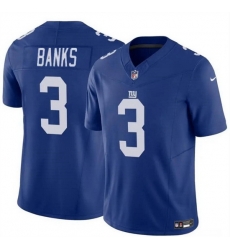 Men New York Giants 3 Deonte Banks Blue 2023 F U S E Vapor Untouchable Limited Stitched Jersey Men New York Giants 3 Deonte Banks Blue 2023 F U S E Vapor Untouchable Limited Stitched Jersey