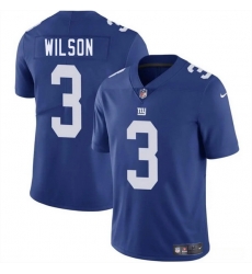 Men New York Giants 3 Russell Wilson Blue 2025 Vapor Untouchable Limited Stitched Jersey