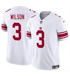 Men New York Giants 3 Russell Wilson White 2025 F U S E  Vapor Untouchable Limited Stitched Jersey