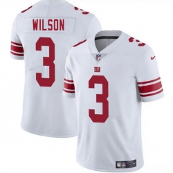 Men New York Giants 3 Russell Wilson White 2025 Vapor Untouchable Limited Stitched Jersey