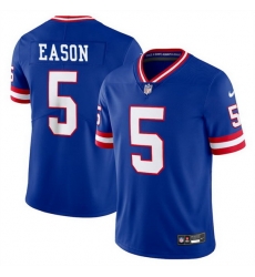 Men New York Giants 5 Jacob Eason Royal Throwback Limited Stitched Jersey Men New York Giants 5 Jacob Eason Royal Throwback Limited Stitched Jersey