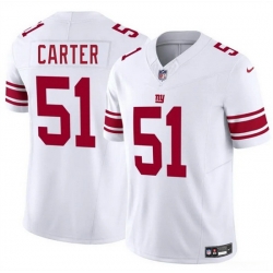 Men New York Giants 51 Abdul Carter White 2025 Draft F U S E  Vapor Untouchable Limited Stitched Jersey