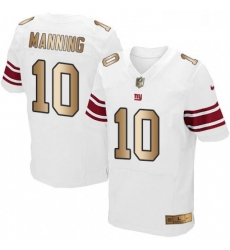 Mens Nike New York Giants 10 Eli Manning Elite WhiteGold NFL Jersey Mens Nike New York Giants 10 Eli Manning Elite WhiteGold NFL Jersey
