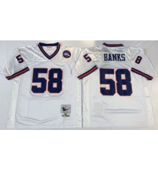 Mitchell Ness giants #58 BANKS Throwback Stitched NFL Jerseys Mitchell Ness giants #58 BANKS Throwback Stitched NFL Jerseys