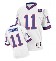 Mitchell and Ness New York Giants 11 Phil Simms White Authentic Throwback NFL Jersey Mitchell and Ness New York Giants 11 Phil Simms White Authentic Throwback NFL Jersey