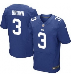 Nike Giants #3 Josh Brown Royal Blue Team Color Mens Stitched NFL Elite Jersey Nike Giants #3 Josh Brown Royal Blue Team Color Mens Stitched NFL Elite Jersey