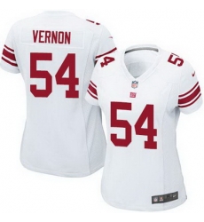 Nike Giants #54 Olivier Vernon White Women's Stitched NFL Elite Jersey Nike Giants #54 Olivier Vernon White Women's Stitched NFL Elite Jersey