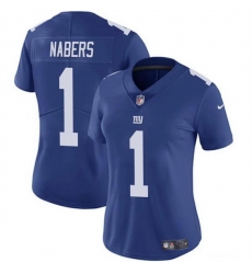 Women New York Giants 1 Malik Nabers Blue Vapor Stitched Jersey Women New York Giants 1 Malik Nabers Blue Vapor Stitched Jersey
