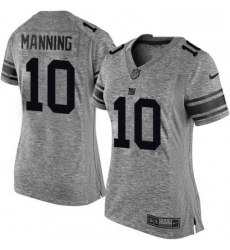 Womens Nike New York Giants 10 Eli Manning Limited Gray Gridiron NFL Jersey Womens Nike New York Giants 10 Eli Manning Limited Gray Gridiron NFL Jersey