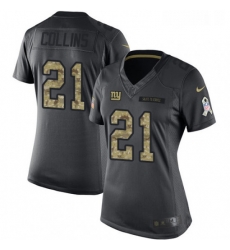 Womens Nike New York Giants 21 Landon Collins Limited Black 2016 Salute to Service NFL Jersey Womens Nike New York Giants 21 Landon Collins Limited Black 2016 Salute to Service NFL Jersey