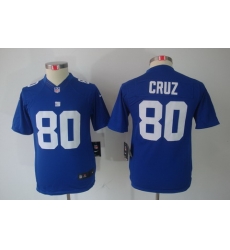 Nike Youth New York Giants #80 Cruz Blue Limited Jerseys Nike Youth New York Giants #80 Cruz Blue Limited Jerseys