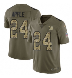 Youth Nike Giants #24 Eli Apple Olive Camo Stitched NFL Limited 2017 Salute to Service Jersey Youth Nike Giants #24 Eli Apple Olive Camo Stitched NFL Limited 2017 Salute to Service Jersey