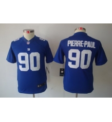 Youth Nike New York Giants 90 Pierre-Paul Blue Limited Jerseys Youth Nike New York Giants 90 Pierre-Paul Blue Limited Jerseys