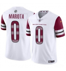 Men Washington Commanders 0 Marcus Mariota White Vapor Limited Stitched Football Jersey Men Washington Commanders 0 Marcus Mariota White Vapor Limited Stitched Football Jersey