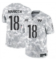 Men Washington Commanders 18 Marcus Mariota 2024 F U S E Arctic Camo Salute To Service Limited Stitched Football Jersey Men Washington Commanders 18 Marcus Mariota 2024 F U S E Arctic Camo Salute To Service Limited Stitched Football Jersey