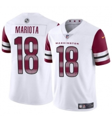 Men Washington Commanders 18 Marcus Mariota White 2024 Vapor Limited Stitched Football Jersey Men Washington Commanders 18 Marcus Mariota White 2024 Vapor Limited Stitched Football Jersey