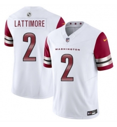 Men Washington Commanders 2 Marshon Lattimore White 2025 F U S E  Vapor Limited Stitched Football Jersey