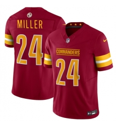 Men Washington Commanders 24 Von Miller Burgundy 2025 F U S E  Vapor Limited Stitched Football Jersey