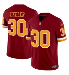 Men Washington Commanders 30 Austin Ekeler Burgundy 2025 F U S E Throwback Limited Stitched Football Jersey Men Washington Commanders 30 Austin Ekeler Burgundy 2025 F U S E Throwback Limited Stitched Football Jersey