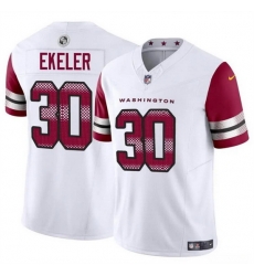 Men Washington Commanders 30 Austin Ekeler White 2023 F U S E Vapor Limited Stitched Football Jersey Men Washington Commanders 30 Austin Ekeler White 2023 F U S E Vapor Limited Stitched Football Jersey