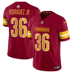 Men Washington Commanders 36 Chris Rodriguez Jr Burgundy 2025 Draft F U S E  Vapor Limited Stitched Football Jersey