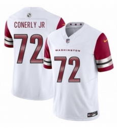 Men Washington Commanders 72 Josh Conerly Jr White 2025 Draft FUSE Vapor Limited Football Stitched Jersey