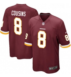 Mens Nike Washington Redskins 8 Kirk Cousins Game Burgundy Red Team Color NFL Jersey Mens Nike Washington Redskins 8 Kirk Cousins Game Burgundy Red Team Color NFL Jersey