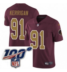 Mens Nike Washington Redskins 91 Ryan Kerrigan Burgundy RedGold Number Alternate 80TH Anniversary Vapor Untouchable Limited Stitched 100th anniversary Neck Mens Nike Washington Redskins 91 Ryan Kerrigan Burgundy RedGold Number Alternate 80TH Anniversary Vapor Untouchable Limited Stitched 100th anniversary Neck