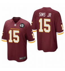 Washington Redskins 15 Steven Sims Jr Men Nike Burgundy Bobby Mitchell Uniform Patch NFL Game Jersey Washington Redskins 15 Steven Sims Jr Men Nike Burgundy Bobby Mitchell Uniform Patch NFL Game Jersey