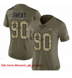Redskins 90 Montez Sweat Olive Camo Women Stitched Football Limited 2017 Salute to Service Jersey Redskins 90 Montez Sweat Olive Camo Women Stitched Football Limited 2017 Salute to Service Jersey