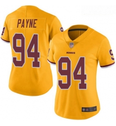 Redskins #94 Da 27Ron Payne Gold Women Stitched Football Limited Rush Jersey Redskins #94 Da 27Ron Payne Gold Women Stitched Football Limited Rush Jersey
