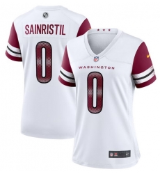 Women Nike Washington Commanders Mike Sainristil Burgundy #0 White F U S E Jersey