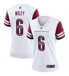 Women Washington Commanders 6 Michael Wiley White Stitched Jersey Women Washington Commanders 6 Michael Wiley White Stitched Jersey
