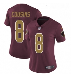 Womens Nike Washington Redskins 8 Kirk Cousins Elite Burgundy RedGold Number Alternate 80TH Anniversary NFL Jersey Womens Nike Washington Redskins 8 Kirk Cousins Elite Burgundy RedGold Number Alternate 80TH Anniversary NFL Jersey