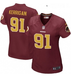 Womens Nike Washington Redskins 91 Ryan Kerrigan Game Burgundy RedGold Number Alternate 80TH Anniversary NFL Jersey Womens Nike Washington Redskins 91 Ryan Kerrigan Game Burgundy RedGold Number Alternate 80TH Anniversary NFL Jersey