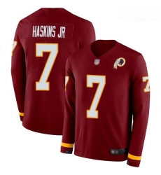 Redskins #7 Dwayne Haskins Jr Burgundy Red Team Color Youth Stitched Football Limited Therma Long Sleeve Jersey Redskins #7 Dwayne Haskins Jr Burgundy Red Team Color Youth Stitched Football Limited Therma Long Sleeve Jersey