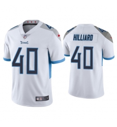 Men Tennessee Titans 40 Dontrell Hilliard White Vapor Untouchable Stitched Jersey Men Tennessee Titans 40 Dontrell Hilliard White Vapor Untouchable Stitched Jersey