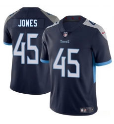 Men Tennessee Titans 45 Dre 27Mont Jones Navy 2025 Vapor Limited Stitched Football Jersey