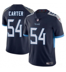 Men Tennessee Titans 54 Lorenzo Carter Navy 2025 Vapor Untouchable Stitched Jersey